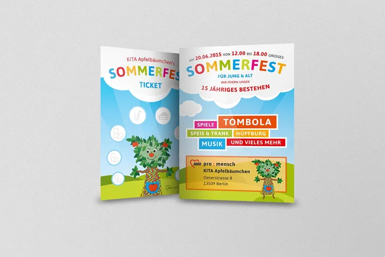 Flyer für AWO Kita Apfelbäumchen